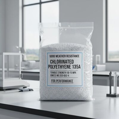 Good Weather Resistance Chlorinated Polyethylene 135A Featuring Tensile Strength 10-15 MPa Einecs No 2030524 for Performance